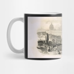 Small procession above St Peter's, Rome Mug